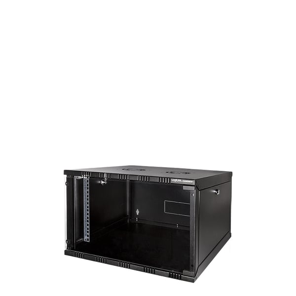 LogiLink W06B54B stativ 6U Vægmonteret stativ Sort