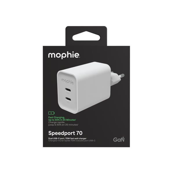 mophie Speedport 70 Universaali Valkoinen AC Pikalataus Sisätila