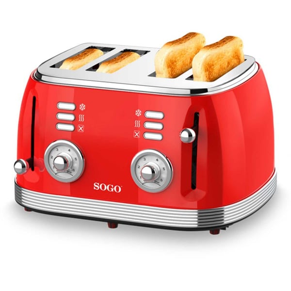 Sogo TOS-SS-5465 brødrister 6 4 skive(r) Rød
