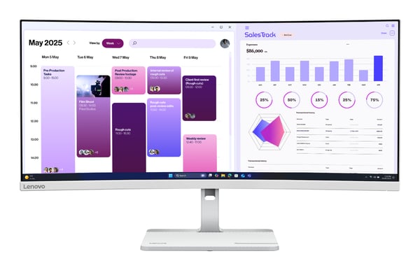 Lenovo L34W-4C computerskærm 86,4 cm (34") 3440 x 1440 pixel UltraWide Quad HD LED Grå