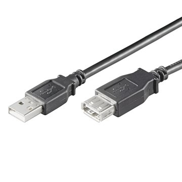 Ewent EC1012 USB-kabel USB 2.0 1,8 m USB A Sort