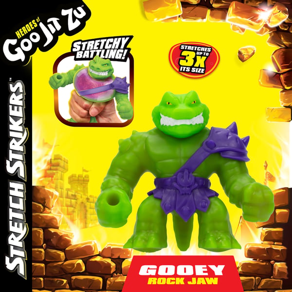 Goo Jit Zu Stretch Strikers - Rockjaw Venyvä leluhahmo