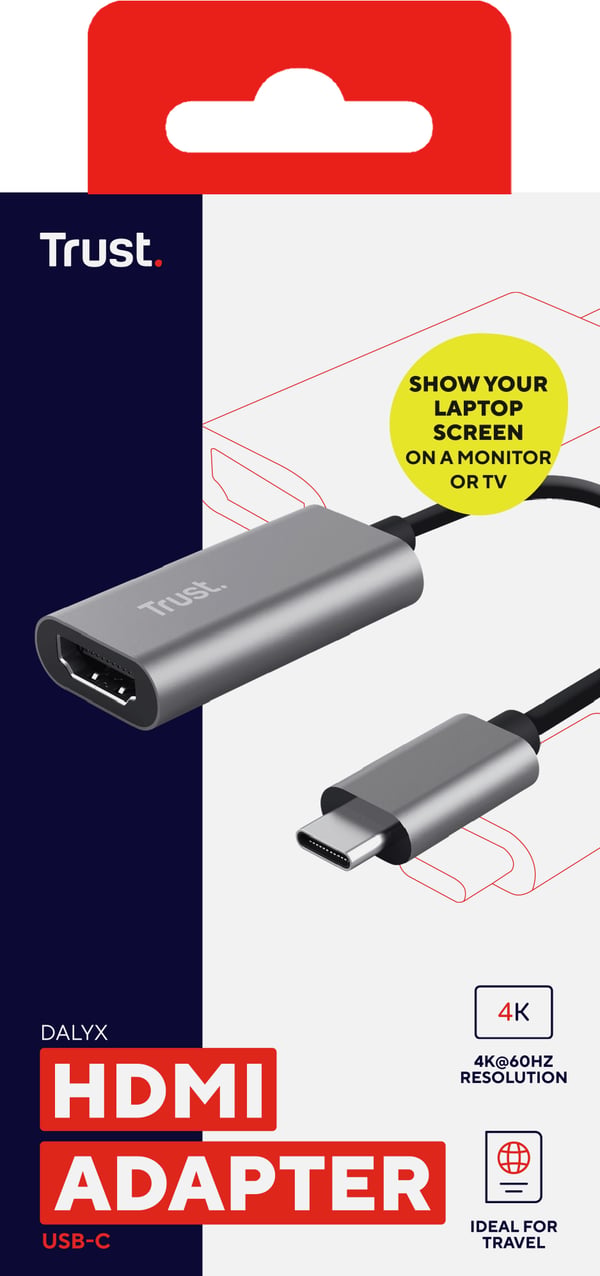 Trust Dalyx USB grafisk adapter Grå