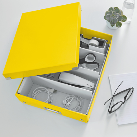 Leitz Click & Store WOW Medium organiseringsboks, 85% recirkuleret karton