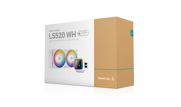 DeepCool LS520 WH Processor Alt-i-en væskekøler 12 cm Hvid 1 stk