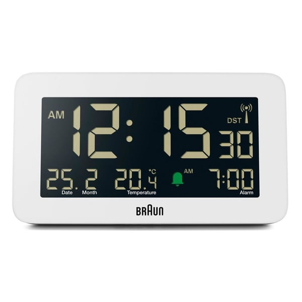 Braun BC10 Digital väckarklocka Vit
