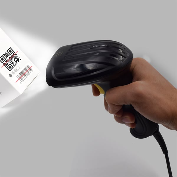 Ewent EW3410 streckkodsläsare Handhållen steckkodsläsare 1D/2D LED Svart