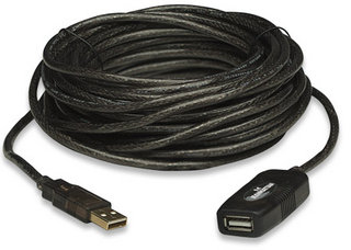 Manhattan 150248 USB-kabel USB 2.0 10 m USB A 0,48 Gbit/sek. Sort