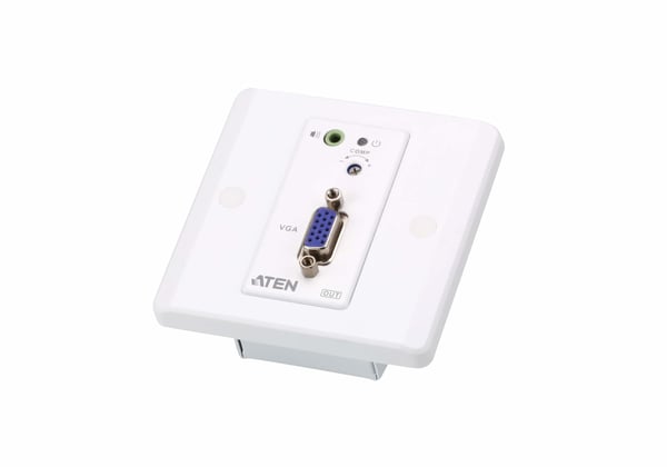ATEN Cat 5 VGA-/ljudförlängare med MK-väggplatta (1280 x 1024 vid 150 m)