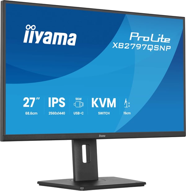 iiyama ProLite XB2797QSNP-B1 platta pc-skärmar 68,6 cm (27") 2560 x 1440 pixlar Quad HD LCD Svart