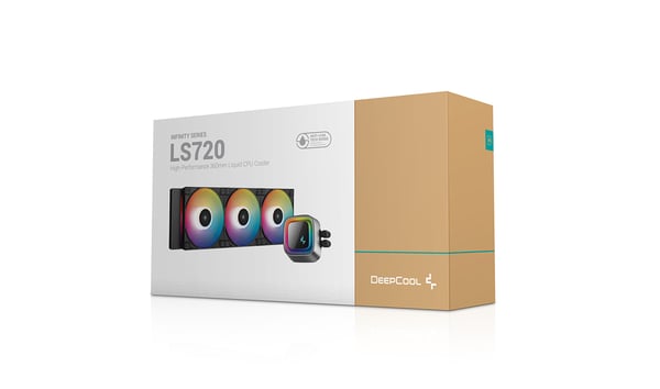 DeepCool LS720 Processor Allt-i-ett vätskekylare 12 cm Svart 1 styck