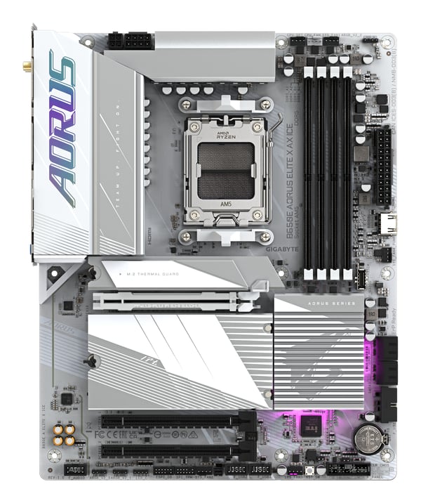 GIGABYTE B650E AORUS ELITE X AX ICE AMD B650 Sokkel AM5 ATX