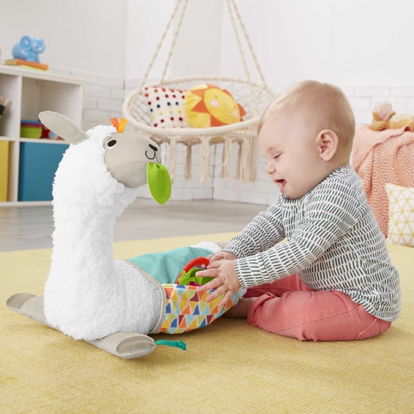 Fisher-Price Grow-with-Me Tummy Time Llama, pehmeä vauvaa tukeva kiilatyyny