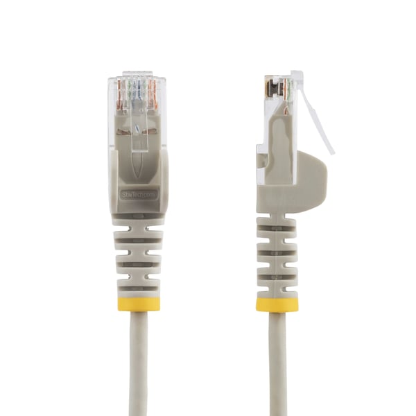 StarTech.com 3 m Cat6-kabel - Slankt Cat6-patchkabel - Gråt - Snagless RJ45-stik - Gigabit-