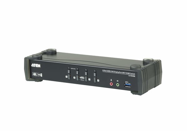 ATEN USB 3.0 4K DisplayPort MST KVMP™-switch med 4 portar (kablar medföljer)