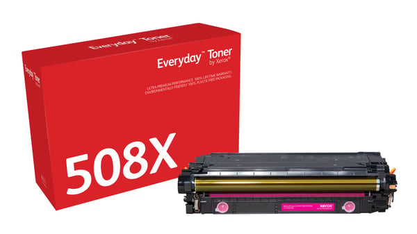 Everyday™ Magenta Toner by Xerox compatible with HP 508X (CF363X), High capacity Everyday™ Magenta Toner by Xerox compatible with HP 508X (CF363X), High capacity