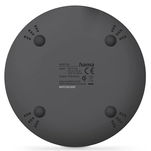 Hama 00201746 mobilladdare Smartphone Svart AC Trådlös laddning Snabb laddning inomhus