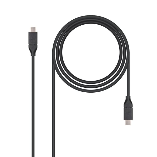 Nanocable USB 3.1, 1m USB-kabel USB 3.2 Gen 2 (3.1 Gen 2) USB C 10 Gbit/sek. Sort