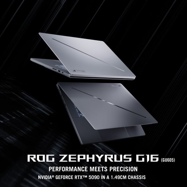 ASUS ROG Zephyrus G16 GU605CM-QR026W Intel Core Ultra 9 285H Laptop 40,6 cm (16") 2.5K 16 GB LPDDR5x-SDRAM 1 TB SSD NVIDIA GeForce RTX 5060 Wi-Fi 7 (802.11be) Windows 11 Home Grå