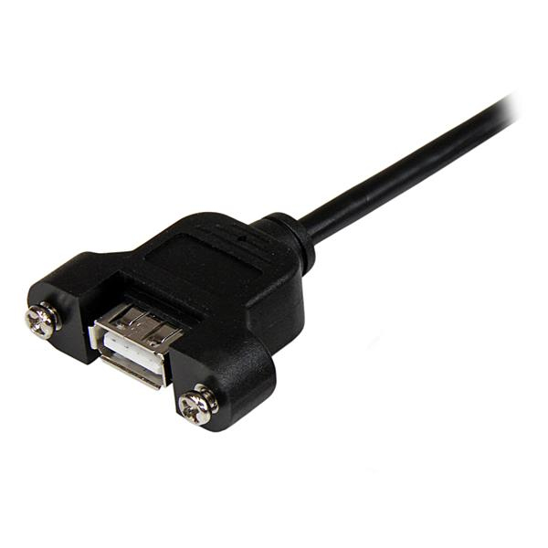 StarTech.com USBPNLAFAM1 USB-kabel USB 2.0 0,3 m USB A Sort