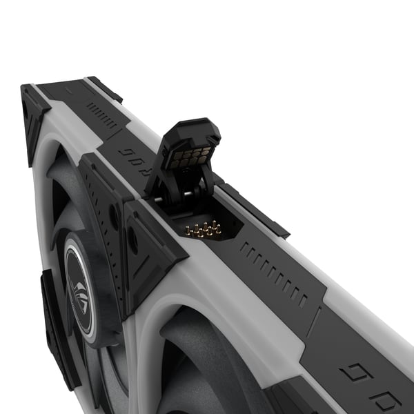 ASUS ROG Eurux GR120 ARGB Reverse Fan - Triple Pack Datorväska 12 cm Svart, Vit 3 styck