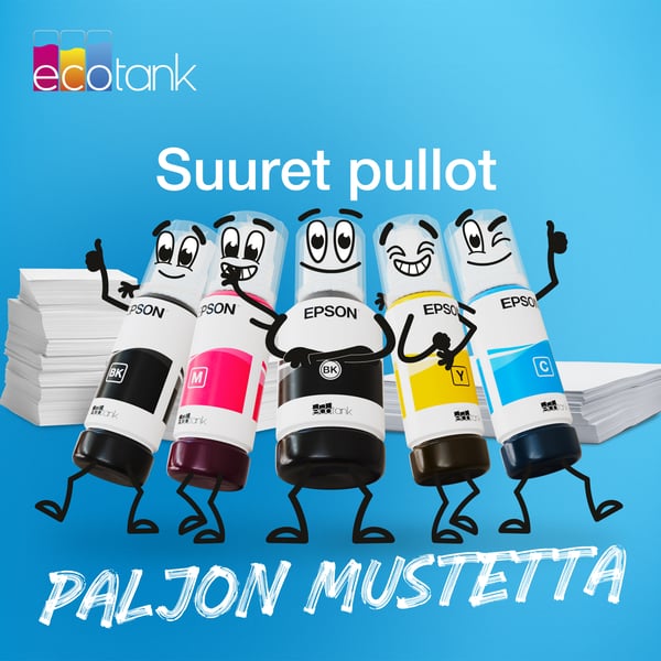 Epson 106 EcoTank -mustepullo, keltainen
