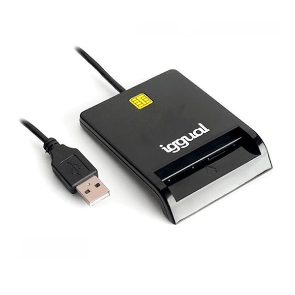 iggual IGG316740 magnetkortsläsare USB Svart