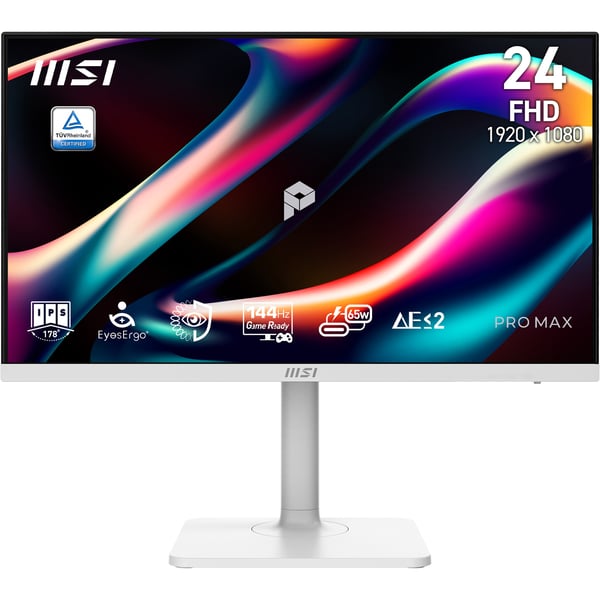 MSI PRO MAX 241PHW E14 tietokoneen litteä näyttö 60,5 cm (23.8") 1920 x 1080 pikseliä Full HD LCD Valkoinen