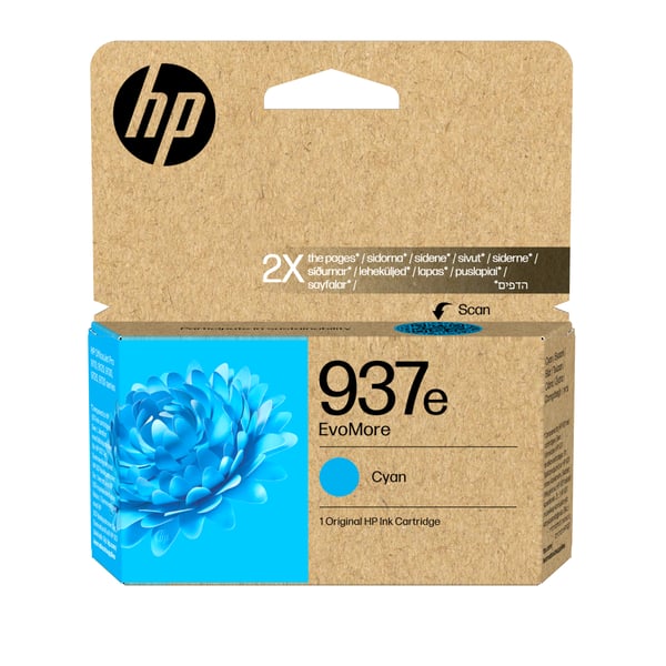 HP 937e alkuperäinen syaani EvoMore -mustepatruuna