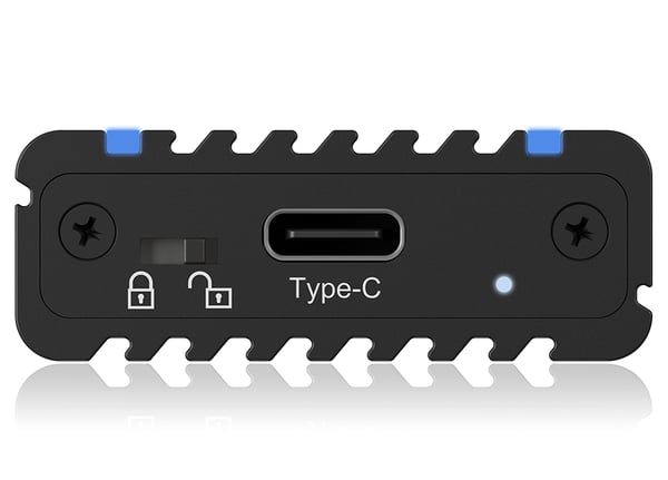 ICY BOX IB-1824ML-C31 SSD-inkapsling Svart M.2