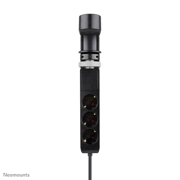 Neomounts DS22-840BL6 stikdåse 1,4 m 3 AC stikkontakt(er) Indendørs Sort
