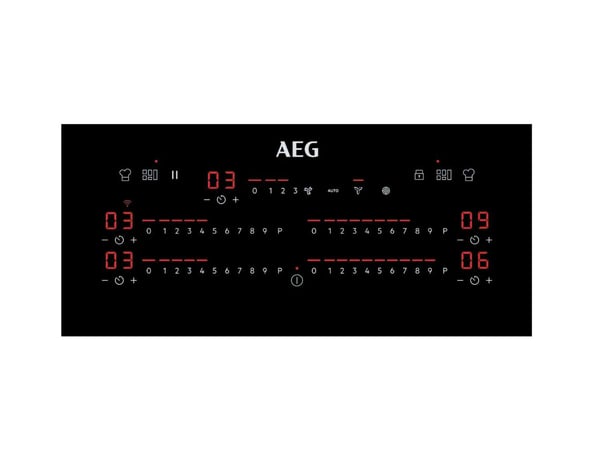 AEG CCE84779FB Sort Indbygget 83 cm Zone induktionskogeplade 4 zone(s) Indbygget hætte