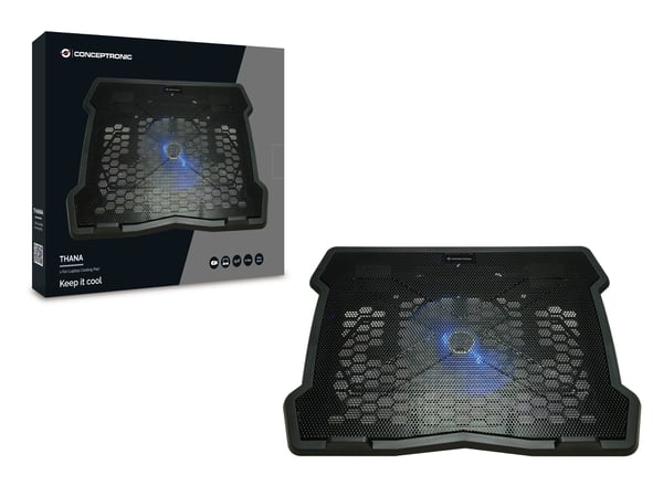 Conceptronic THANA05B køling til laptop 39,6 cm (15.6") Sort