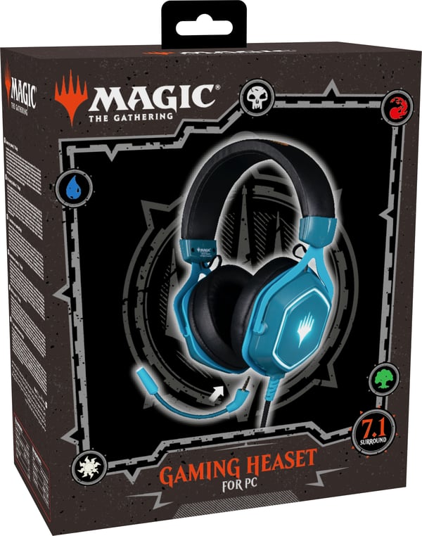Konix Magic The Gathering Headset Kabel Huvudband Spela USB Type-A Blå