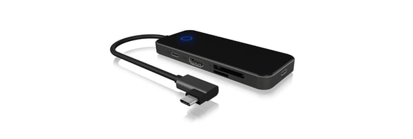 ICY BOX IB-DK4025-CPD Kabel USB 3.2 Gen 1 (3.1 Gen 1) Type-C Antracit, Svart