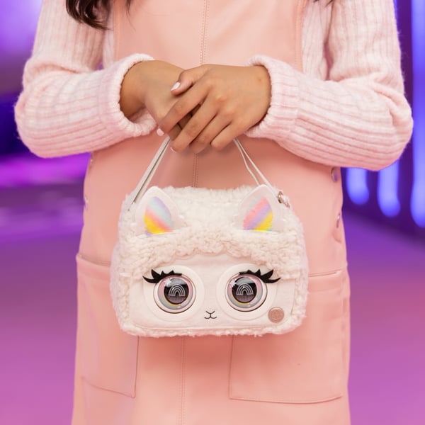 Purse Pets BAG Fluffy Llama OC GML Vit Pojke/flicka axelremsväska