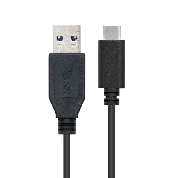 Nanocable USB 3.1, 1m USB-kabel USB 3.2 Gen 2 (3.1 Gen 2) USB C USB A 10 Gbit/sek. Sort