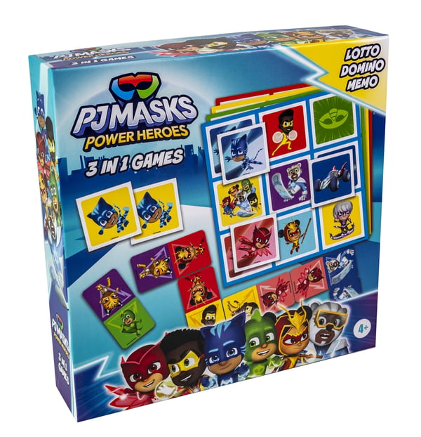 Tactic Peppa Pig PJ Masks 3 in 1 Lotto, Domino, Memo