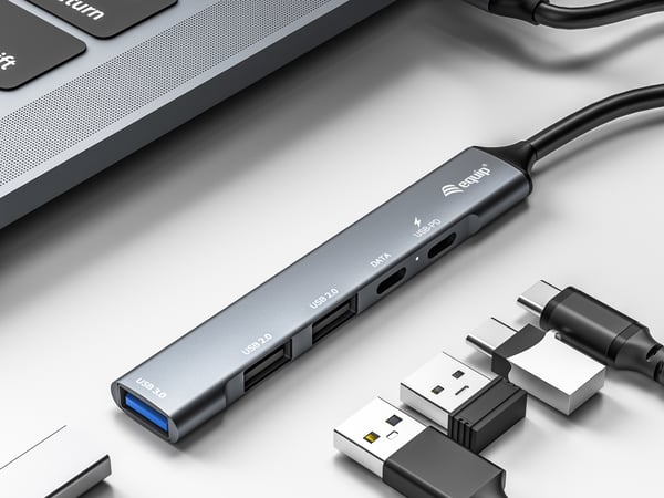 Equip 128962 interface hub USB 3.2 Gen 1 (3.1 Gen 1) Type-C 5000 Mbit/s Sølv