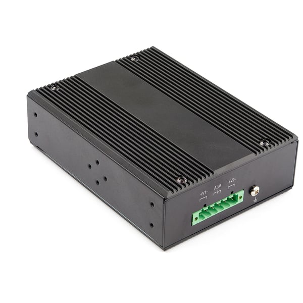 StarTech.com IES1G52UP12V netværksswitch Ikke administreret Gigabit Ethernet (10/100/1000) Strøm over Ethernet (PoE) Sort