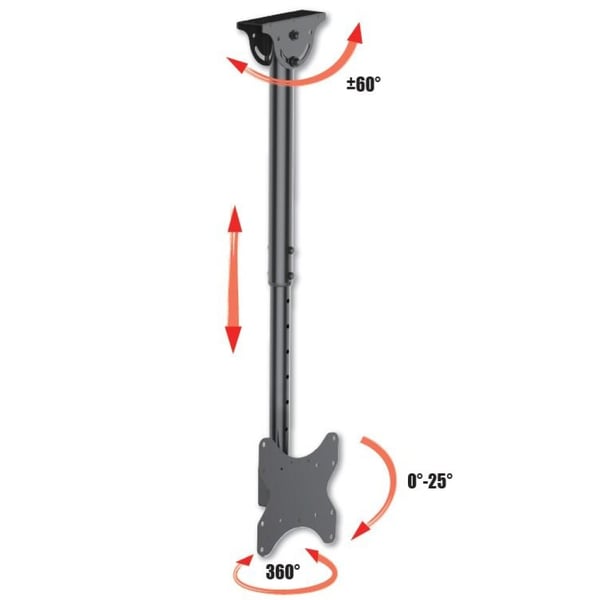 Techly ICA-CPLB 922L skærmbeslag til skiltning 106,7 cm (42") Sort