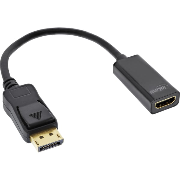 InLine 17198E videokabel adapter 0,15 m DisplayPort HDMI Sort
