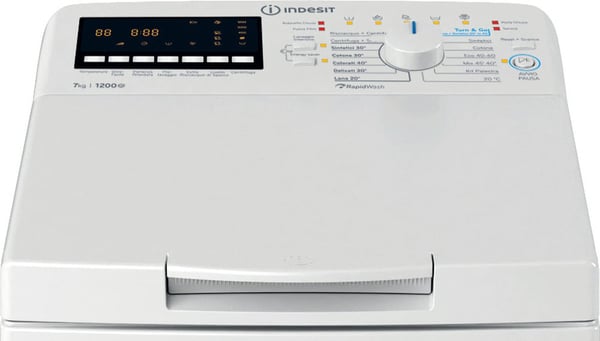Indesit BTW B7251P IT vaskemaskine Top-indlæsning 7 kg 1200 rpm Hvid