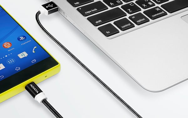 ADATA 1m, USB2.0-A/USB2.0 Micro-B USB-kabel USB A Micro-USB B 0,48 Gbit/sek. Sort