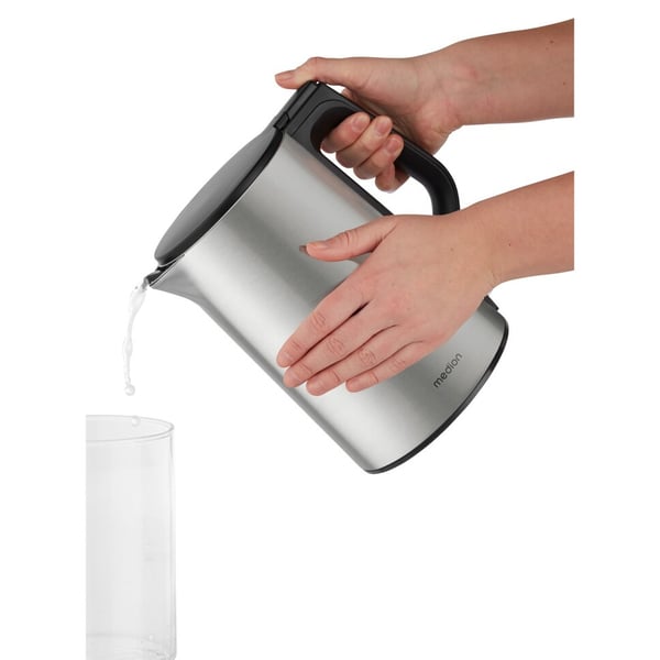 MEDION MD12105 vattenkokare 1,5 l 2200 W Rostfritt stål