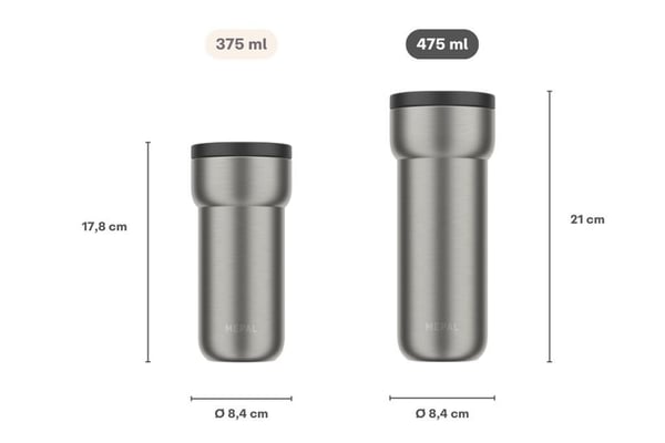 Mepal Insulated 475 ml Sort, Rustfrit stål Rustfrit stål