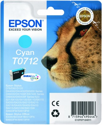 Epson Cheetah Enpack cyan T0712 DURABrite Ultra-bläck