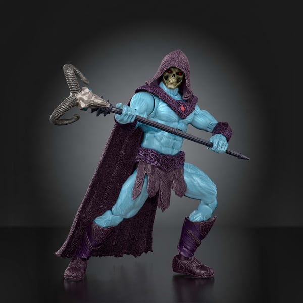 Masters of the Universe , 2026 års film, filmtrogen Chronicles Skeletor-actionfigurskurk i skala 1:12