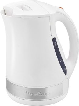 Moulinex BY108110 vedenkeitin 1,7 L 2400 W Ruostumaton teräs, Valkoinen