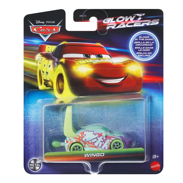 Mattel CARS GLOW RACERS DIECAST SINGLES - NR WINGO W/ FLAME